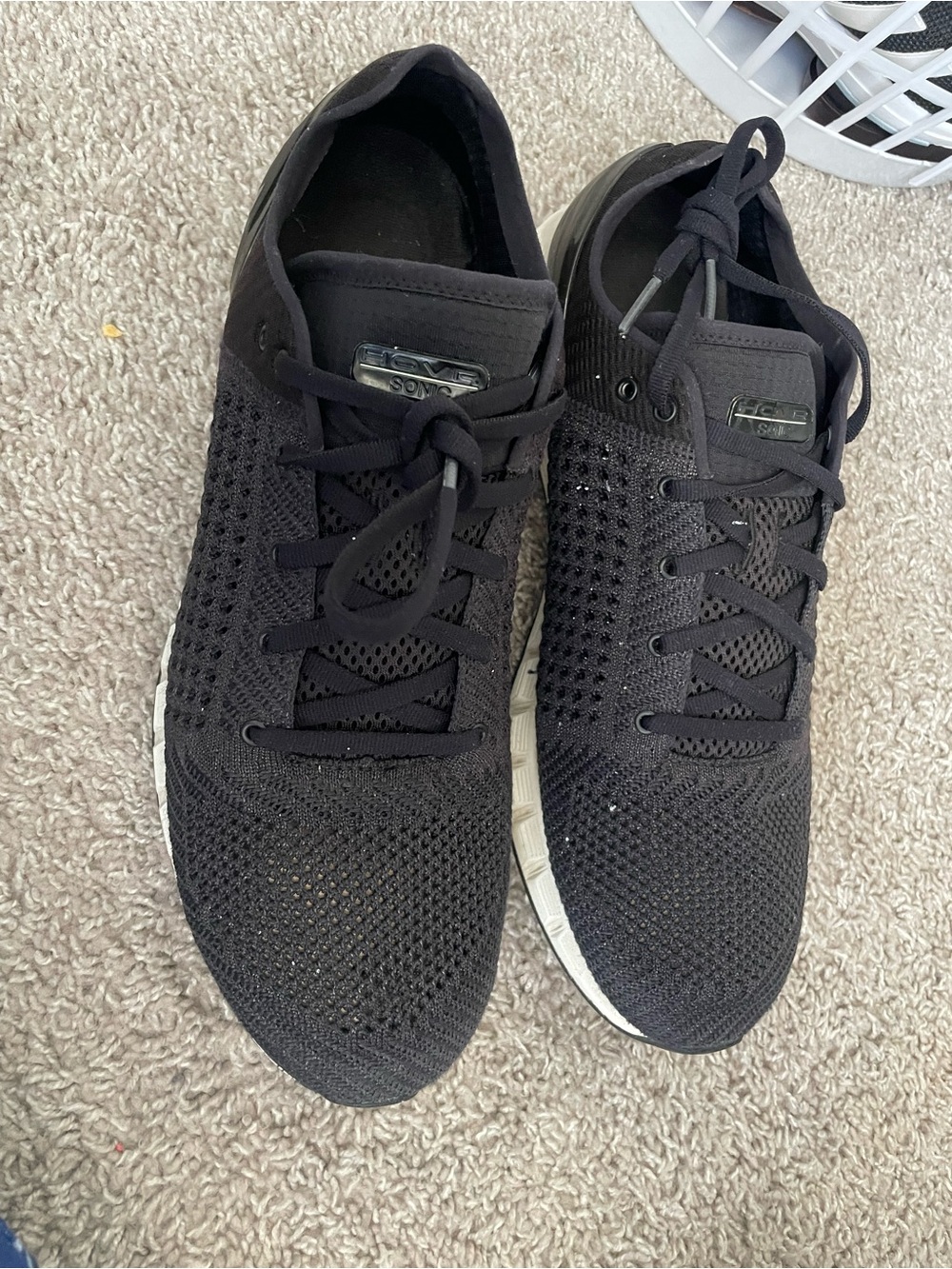 Hush Puppies Men's Black Knit Lace-Up Athletic Sneakers